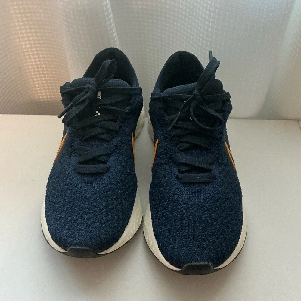 Nike React Infinity Run Flyknit 3 Athletic Navy Gold DO9582-400 Mens‎ 7